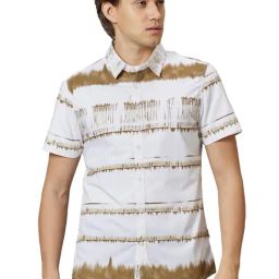 Being Human White Slim Fit Printed Shirt-picture-10