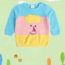 MINIKLUB Kids Multicolor Color Block Full Sleeves Sweater-image-61