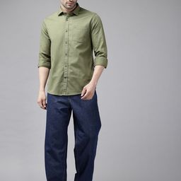 Blackberrys Men Chest Pocket Slim Fit Casual Shirt-image-92