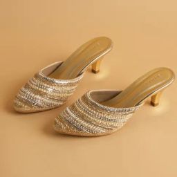 Eridani Women's Ayesha Gold Mule Shoes-image-37