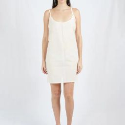 Banana Labs White Monochrome Edit Essentials Cotton Slip - Long-image-8