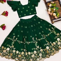 Shoryam Fashion Girls Silk Georgette Ready to Wear Lehenga Choli-picture-11