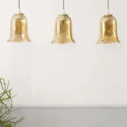 Kapoor E Illuminations Margary Amber & Black Glass Cluster Hanging Light-image-85