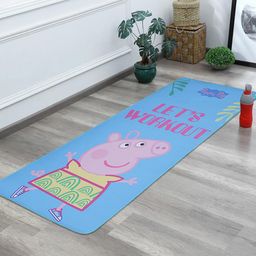 Saral Home Cartoon Anti Skid Yoga Microfiber Mat - Blue-17