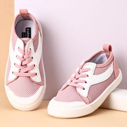 Cute Walk by Babyhug Lace Up Casual Shoes Solid- Pink-image-84