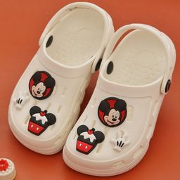 Yellow Bee Disney Mickey & Friends Featuring Character Applique Detailed With Slingback Perforated Clogs - White-picture-49