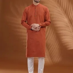 Modi Kurta Men Solid Daily Cotton Straight Kurta-picture-28
