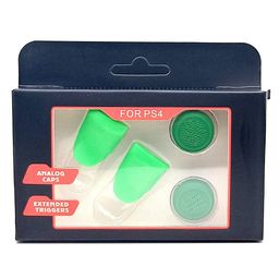 TMG Contoller Analog CQC Signature FPS Extenders PS4 Thumbstick L2 R2 Trigger Extended Button Thumb Stick Cap for PS4 Controller - Green image 3