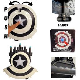 Happy Hues Shield Blaster Toy that Shoots Soft Foam Dart Bullets - Black image 3