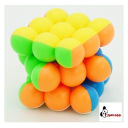 Enorme High Speed Smooth Stickerless 4x4x4 Cube and 3x3x3 Round Bubble Magic Cube - Multicolor image 4