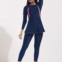 LYCOT Long Sleeve Swimming Dress With Attached Tights-image-50