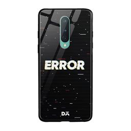 DailyObjects Black & White System Error OnePlus 8 Glass Case image 1