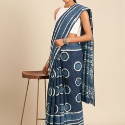 Taavi Block Printed Pure Cotton Saree-image-87