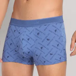 U.S. Polo Assn. Blue Regular Fit Printed Trunks-picture-25
