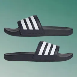 Adidas Men's Adilette Comfort Black & White Slides-image-65