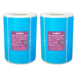 Tudko 50x50 mm 80 GSM 2 UP Self Adhesive Paper Label Blue (Pack of 2 Pcs)-11