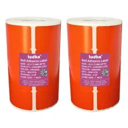 Tudko 25x75 mm 80 GSM 4 UP Self Adhesive Paper Label Orange (Pack of 2 Pcs)-image-95