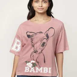 Dreamz by Pantaloons Dusty Pink Cotton Graphic Print T-Shirt-picture-16