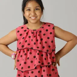 Kiddopanti Kids Pink Printed Top-image-124