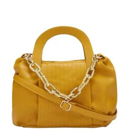 Globus Mustard Textured Medium Handbag-12