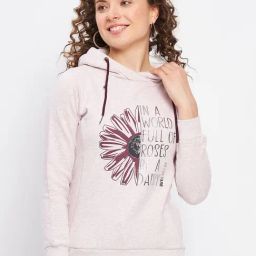 Duke Beige Graphic Print Hoodie-image-69
