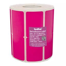 Tudko 38x25 mm 80 GSM 2 UP Self Adhesive Paper Label Pink-image-113