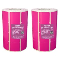 Tudko 25x25 mm 80 GSM 4 UP Self Adhesive Paper Label Pink (Pack of 2 Pcs)-image-80