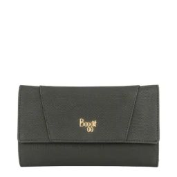 Baggit Black Textured Wallet for Women-image-79