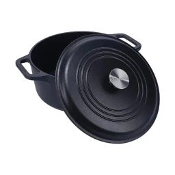 Victoria Black Cast Iron Dutch Oven with Lid & Dual Loop Handle-31