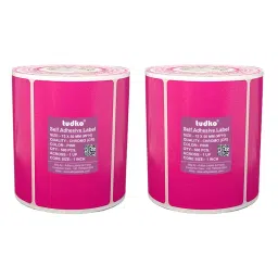 Tudko 75x50 mm 80 GSM 1 UP Self Adhesive Paper Label Pink (Pack of 2 Pcs)-8