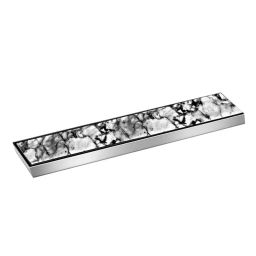 Sanjay Chilly Tile Insert Shower Drain Channel Silver Side Hole 100 x 450 mm, SCDTD-450-image-96
