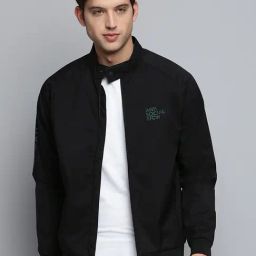 Showoff Black Regular Fit Printed Jacket-12
