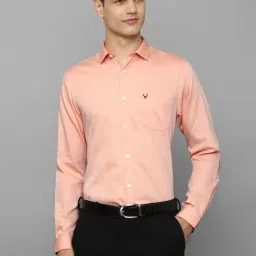 Allen Solly Peach Cotton Regular Fit Shirt-image-23