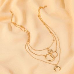 COOLWOOL Women Alloy Gold-Plated Korean Necklace with Chain-image-95