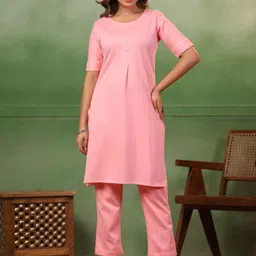 Span Women Regular Kurti with Trousers-image-37