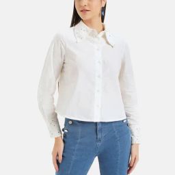 Kazo White Embellished Shirt-image-71