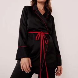 La Vie En Rose Black & Red Plain Top-image-14