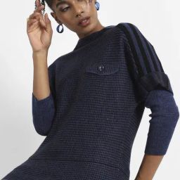 Campus Sutra Navy Self Pattern Sweater-picture-42