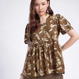 Anouk Rustic Abstract Printed A-Line Kurti image 2