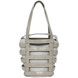 HauteSauce Grey Textured Small Bucket Bag-image-78