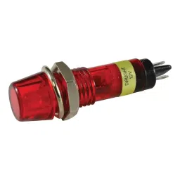 DIALIGHT PANEL MOUNT INDICATOR, LED, 7.2MM, RED, 12V, 607-3132-130F-picture-0