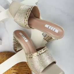Elle Women's Gold Ethnic Sandals-image-81