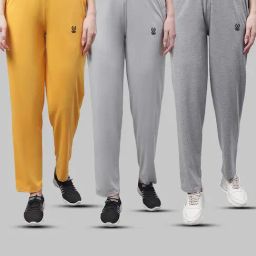 Vimal Jonney Multicolor Cotton Track Pants - Pack of 3-image-90