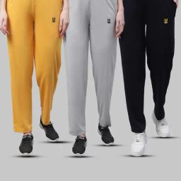 Vimal Jonney Multicolor Cotton Track Pants - Pack of 3-image-75