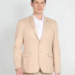 Arrow Beige Slim Fit Blazer-image-98