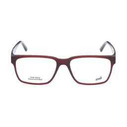 Web Eyewear Red Rectangular Eye Frames for Men image 2
