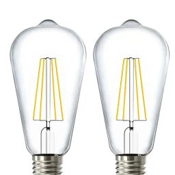 Homesake Transparent Glass 4-Watts E27 Led Amber Bulb - Set of 2-4