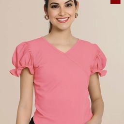 Mast & Harbour Puff Sleeve Top-image-99