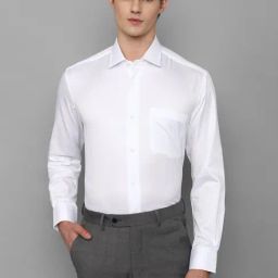 Luxure By Louis Philippe White Cotton Regular Fit Self Pattern Shirt-image-69