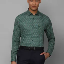 Allen Solly Green Cotton Regular Fit Printed Shirt-image-74